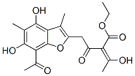 4-(7-Acetyl-4,6-dihydroxy-3,5-dimethylbenzofuran-2-yl)-2-(1-hydroxyethylidene)-3-oxobutyric acid ethyl ester CAS#: 55570-93-9