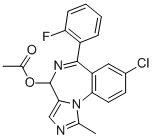 4-ACETOXY-8-CHLORO-6-(2-FLUOROPHENYL)-1-METHYL-4H-IMIDAZO[1,5-A][1,4]BENZODIAZEPINE CAS#: 59468-84-7