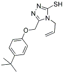 4-ALLYL-5-[(4-TERT-BUTYLPHENOXY)METHYL]-4H-1,2,4-TRIAZOLE-3-THIOL CAS#: 568574-87-8