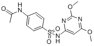 4-(Acetylamino)-N-(2,6-dimethoxy-4-pyrimidinyl)benzenesulfonamide CAS#: 555-25-9