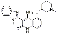 4-Amino-3-(1H-benzimidazol-2-yl)-5-[(1-methyl-3-piperidinyl)oxy]-2(1H)-quinolinone CAS#: 405168-93-6