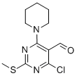 4-CHLORO-2-(METHYLSULFANYL)-6-(1-PIPERIDINYL)-5-PYRIMIDINECARBALDEHYDE CAS#: 445040-60-8