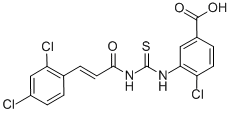 4-CHLORO-3-[[[[3-(2,4-DICHLOROPHENYL)-1-OXO-2-PROPENYL]AMINO]THIOXOMETHYL]AMINO]-BENZOIC ACID CAS#: 532941-63-2
