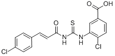 4-CHLORO-3-[[[[3-(4-CHLOROPHENYL)-1-OXO-2-PROPENYL]AMINO]THIOXOMETHYL]AMINO]-BENZOIC ACID CAS#: 535957-37-0