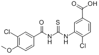 4-CHLORO-3-[[[(3-CHLORO-4-METHOXYBENZOYL)AMINO]THIOXOMETHYL]AMINO]-BENZOIC ACID CAS#: 532432-77-2
