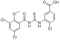 4-CHLORO-3-[[[(3,5-DICHLORO-2-METHOXYBENZOYL)AMINO]THIOXOMETHYL]AMINO]-BENZOIC ACID CAS#: 535979-14-7
