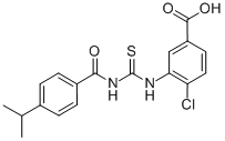 4-CHLORO-3-[[[[4-(1-METHYLETHYL)BENZOYL]AMINO]THIOXOMETHYL]AMINO]-BENZOIC ACID CAS#: 532956-94-8