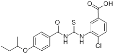 4-CHLORO-3-[[[[4-(1-METHYLPROPOXY)BENZOYL]AMINO]THIOXOMETHYL]AMINO]-BENZOIC ACID CAS#: 532949-67-0