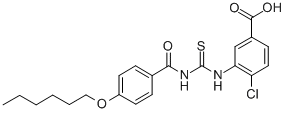 4-CHLORO-3-[[[[4-(HEXYLOXY)BENZOYL]AMINO]THIOXOMETHYL]AMINO]-BENZOIC ACID CAS#: 531546-12-0