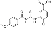 4-CHLORO-3-[[[(4-METHOXYBENZOYL)AMINO]THIOXOMETHYL]AMINO]-BENZOIC ACID CAS#: 532957-14-5