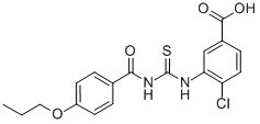 4-CHLORO-3-[[[(4-PROPOXYBENZOYL)AMINO]THIOXOMETHYL]AMINO]-BENZOIC ACID CAS#: 532956-70-0