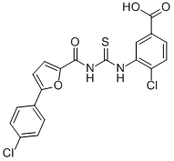 4-CHLORO-3-[[[[[5-(4-CHLOROPHENYL)-2-FURANYL]CARBONYL]AMINO]THIOXOMETHYL]AMINO]-BENZOIC ACID CAS#: 535963-50-9