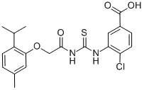 4-CHLORO-3-[[[[[5-METHYL-2-(1-METHYLETHYL)PHENOXY]ACETYL]AMINO]THIOXOMETHYL]AMINO]-BENZOIC ACID CAS#: 535948-61-9