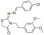 4-Chlorobenzaldehyde [3-[2-(3,4-dimethoxyphenyl)ethyl]-4-oxothiazolidin-2-ylidene]hydrazone CAS#: 53068-37-4