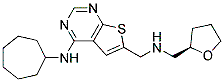 4-(Cycloheptylamino)-N-[[(2R)-tetrahydro-2-furanyl]methyl]-thieno[2,3-d]pyrimidine-6-methanamine CAS#: 446257-23-4