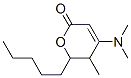 4-(Dimethylamino)-5,6-dihydro-5-methyl-6-pentyl-2H-pyran-2-one CAS#: 55045-06-2