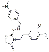 4-(Dimethylamino)benzaldehyde [3-[2-(3,4-dimethoxyphenyl)ethyl]-4-oxothiazolidin-2-ylidene]hydrazone CAS#: 53068-43-2
