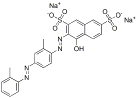 4-Hydroxy-3-[[2-methyl-4-[(2-methylphenyl)azo]phenyl]azo]naphthalene-2,7-disulfonic acid disodium salt CAS#: 6406-52-6