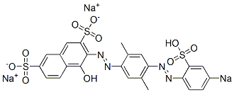 4-Hydroxy-3-[[2,5-dimethyl-4-[(4-sodiosulfophenyl)azo]phenyl]azo]naphthalene-2,7-disulfonic acid disodium salt CAS#: 6406-54-8