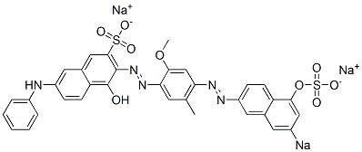 4-Hydroxy-3-[[4-[(5-hydroxy-7-sodiosulfo-2-naphthalenyl)azo]-5-methyl-2-methoxyphenyl]azo]-7-(phenylamino)naphthalene-2-sulfonic acid sodium salt CAS#: 6227-21-0
