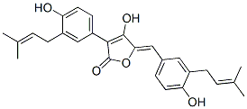 4-Hydroxy-3-[4-hydroxy-3-(3-methyl-2-butenyl)phenyl]-5-[(Z)-[4-hydroxy-3-(3-methyl-2-butenyl)phenyl]methylene]-2(5H)-furanone CAS#: 57744-69-1