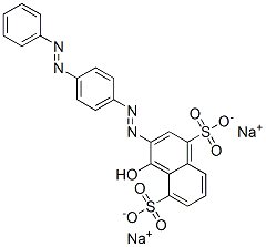 4-Hydroxy-3-[[4-(phenylazo)phenyl]azo]naphthalene-1,5-disulfonic acid disodium salt CAS#: 6406-55-9