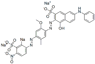 4-Hydroxy-3-[[5-methyl-2-methoxy-4-[(4-nitro-2-sodiosulfophenyl)azo]phenyl]azo]-7-(phenylamino)naphthalene-2-sulfonic acid sodium salt CAS#: 6227-15-2