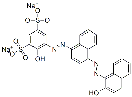 4-Hydroxy-5-[[4-[(2-hydroxy-1-naphthalenyl)azo]-1-naphthalenyl]azo]benzene-1,3-disulfonic acid disodium salt CAS#: 6406-63-9