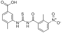 4-METHYL-3-[[[(2-METHYL-3-NITROBENZOYL)AMINO]THIOXOMETHYL]AMINO]-BENZOIC ACID CAS#: 433974-27-7