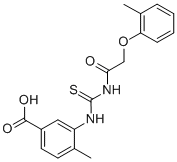 4-METHYL-3-[[[[(2-METHYLPHENOXY)ACETYL]AMINO]THIOXOMETHYL]AMINO]-BENZOIC ACID CAS#: 461399-67-7
