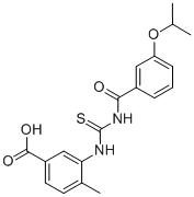 4-METHYL-3-[[[[3-(1-METHYLETHOXY)BENZOYL]AMINO]THIOXOMETHYL]AMINO]-BENZOIC ACID CAS#: 433966-50-8