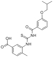 4-METHYL-3-[[[[3-(2-METHYLPROPOXY)BENZOYL]AMINO]THIOXOMETHYL]AMINO]-BENZOIC ACID CAS#: 462603-41-4