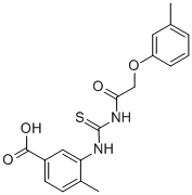 4-METHYL-3-[[[[(3-METHYLPHENOXY)ACETYL]AMINO]THIOXOMETHYL]AMINO]-BENZOIC ACID CAS#: 461402-48-2