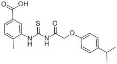 4-METHYL-3-[[[[[4-(1-METHYLETHYL)PHENOXY]ACETYL]AMINO]THIOXOMETHYL]AMINO]-BENZOIC ACID CAS#: 462604-88-2