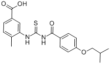 4-METHYL-3-[[[[4-(2-METHYLPROPOXY)BENZOYL]AMINO]THIOXOMETHYL]AMINO]-BENZOIC ACID CAS#: 461414-16-4
