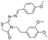 4-Methoxybenzaldehyde [3-[2-(3,4-dimethoxyphenyl)ethyl]-4-oxothiazolidin-2-ylidene]hydrazone CAS#: 53068-40-9