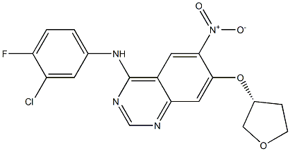 4-QuinazolinaMine, N-(3-chloro-4-fluorophenyl)-6-nitro-7-[[(3R)-tetrahydro-3-furanyl]oxy]- CAS#: 402855-07-6