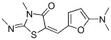 4-Thiazolidinone,  5-[[5-(dimethylamino)-2-furanyl]methylene]-3-methyl-2-(methylimino)- CAS#: 471870-56-1