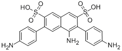 4-amino-3,6-bis[(4-aminophenyl)azo]-5-hydroxynaphthalene-2,7-disulphonic acid CAS#: 56405-32-4