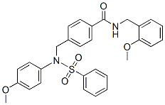 4-[[benzenesulfonyl-(4-methoxyphenyl)amino]methyl]-N-[(2-methoxyphenyl)methyl]benzamide CAS#: 5861-83-6