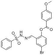 4-bromo-2-[2-(phenylsulfonyl)carbohydrazonoyl]phenyl 4-methoxybenzoate CAS#: 494759-01-2