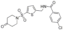 4-chloro-N-((5-(4-oxopiperidin-1-ylsulfonyl)thiophen-2-yl)methyl)benzamide CAS#: 406679-38-7