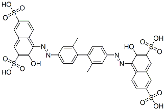 4,4'-[(2,2'-Dimethyl[1,1'-biphenyl]-4,4'-diyl)bis(azo)]bis[3-hydroxy-2,7-naphthalenedisulfonic acid] CAS#: 55372-76-4