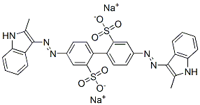 4,4'-Bis[(2-methyl-1H-indol-3-yl)azo]-1,1'-biphenyl-2,2'-disulfonic acid disodium salt CAS#: 6375-54-8