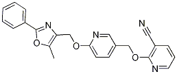 2-[[6-[(5-methyl-2-phenyl-4-oxazolyl)methoxy]-pyridin-3-yl]methoxy]nicotinonitrile CAS#: 441356-91-8