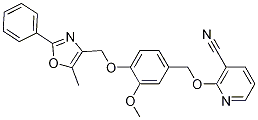 2-[3-methoxy-4-[(5-methyl-2-phenyl-4-oxazolyl)methoxy]benzyloxy]nicotinonitrile CAS#: 441356-95-2
