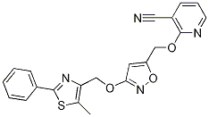 2-[[3-[(5-methyl-2-phenyl-4-thiazolyl)methoxy]-5-isoxazolyl]methoxy]nicotinonitrile CAS#: 441357-17-1
