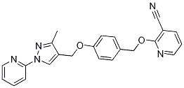 2-[4-[[3-methyl-1-(pyridin-2-yl)-1H-pyrazol-4-yl]methoxy]benzyloxy]nicotinonitrile CAS#: 441357-34-2