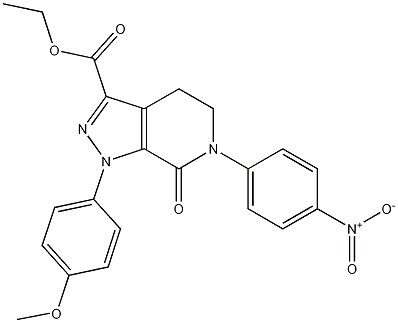 4,5,6,7-Tetrahydro-1-(4-methoxyphenyl)-6-(4-nitrophenyl)-7-oxo-1H-pyrazolo[3,4-c]pyridine-3-carboxylic acid  ethyl ester CAS#: 536759-91-8