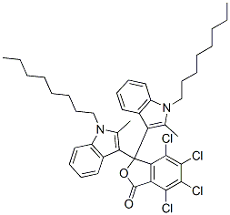 4,5,6,7-tetrachloro-3,3-bis(2-methyl-1-octyl-1H-indol-3-yl)phthalide CAS#: 50293-19-1